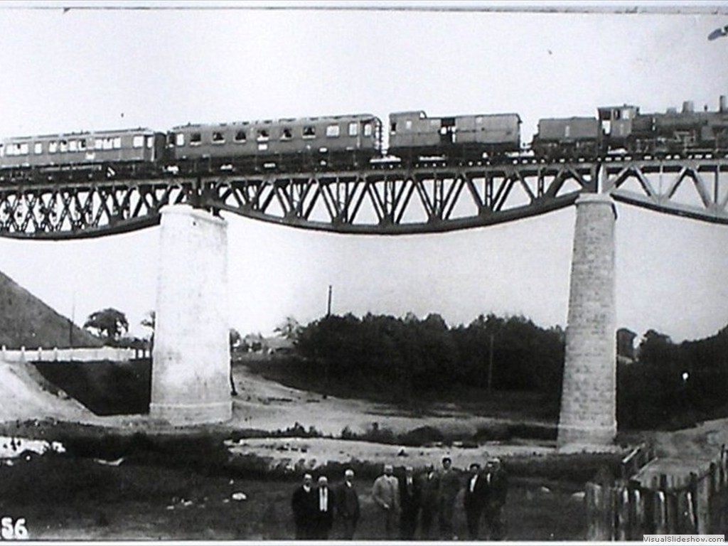 Żukowo - Most z 1926 r. na Słupii - Fotografia archiwalna z planszy